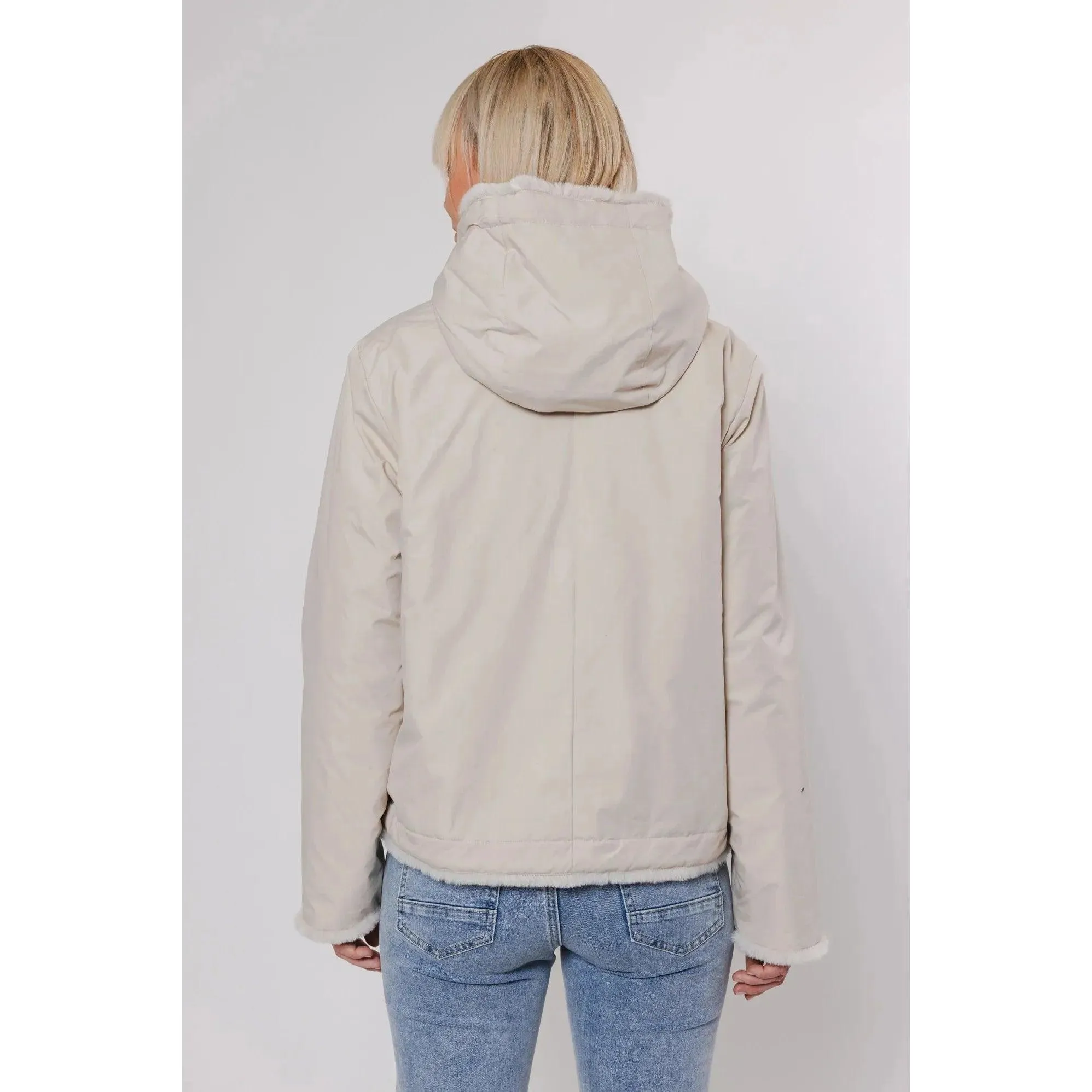 Aviva Reversible Jacket With Hood Birch & Birch