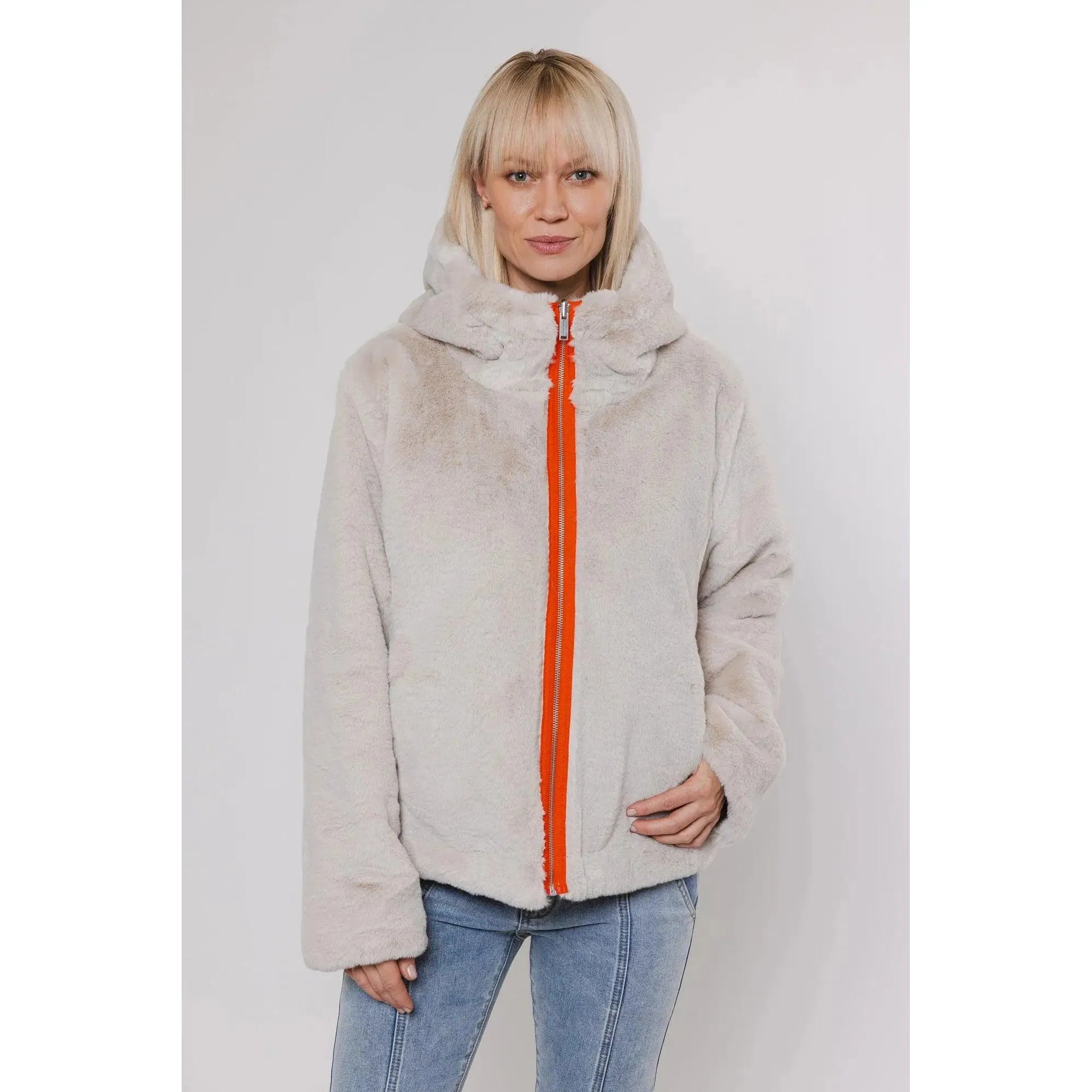 Aviva Reversible Jacket With Hood Birch & Birch