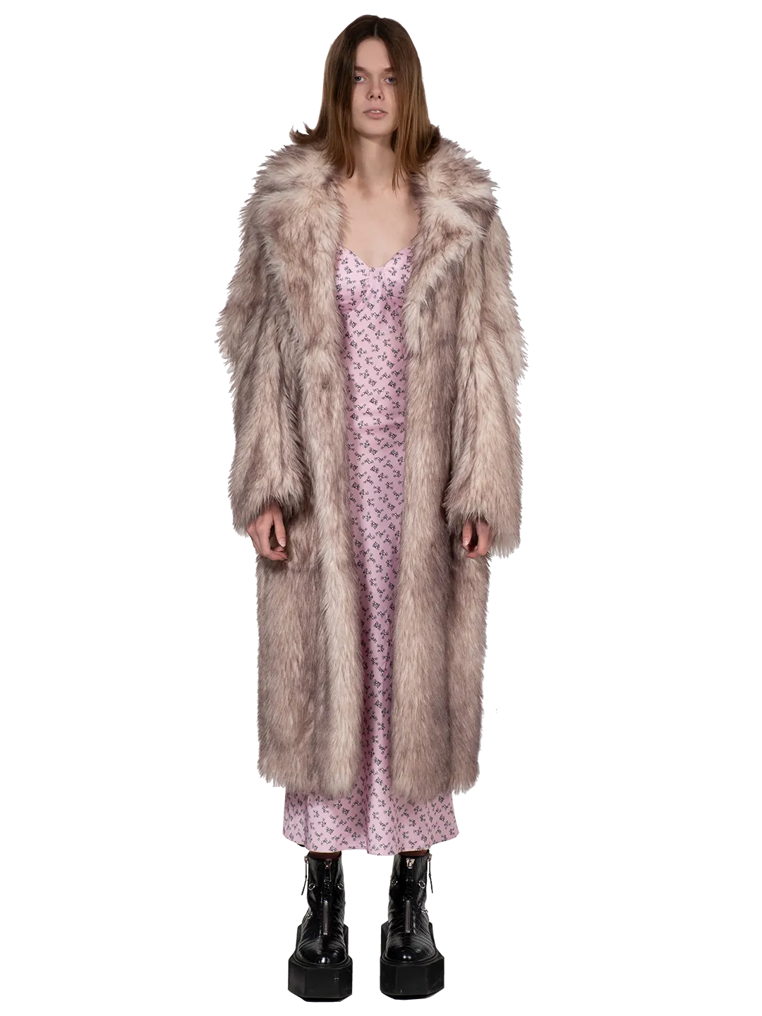 Box Faux Fur Coat