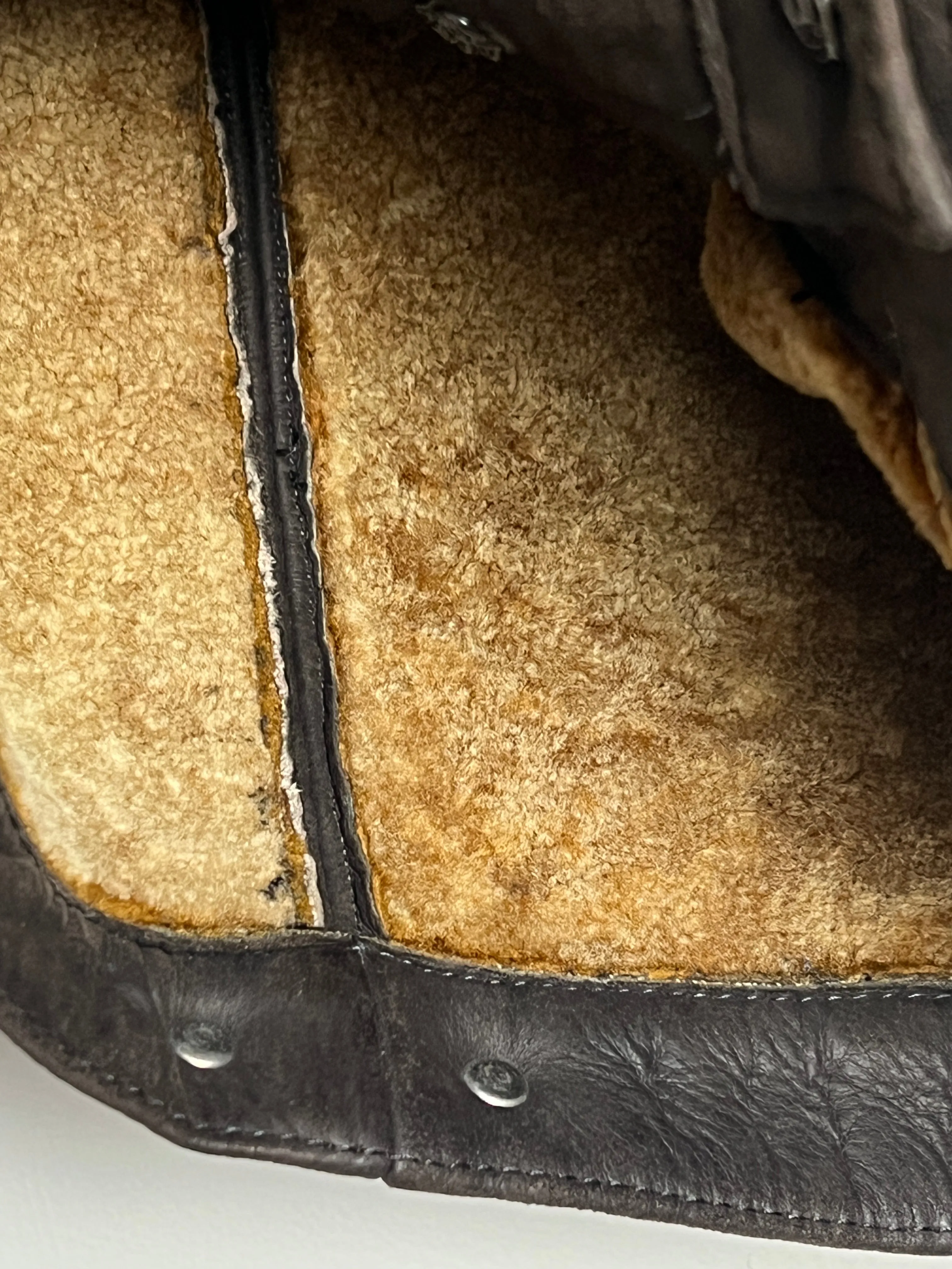Brown Leather Shearling Flight Jacket