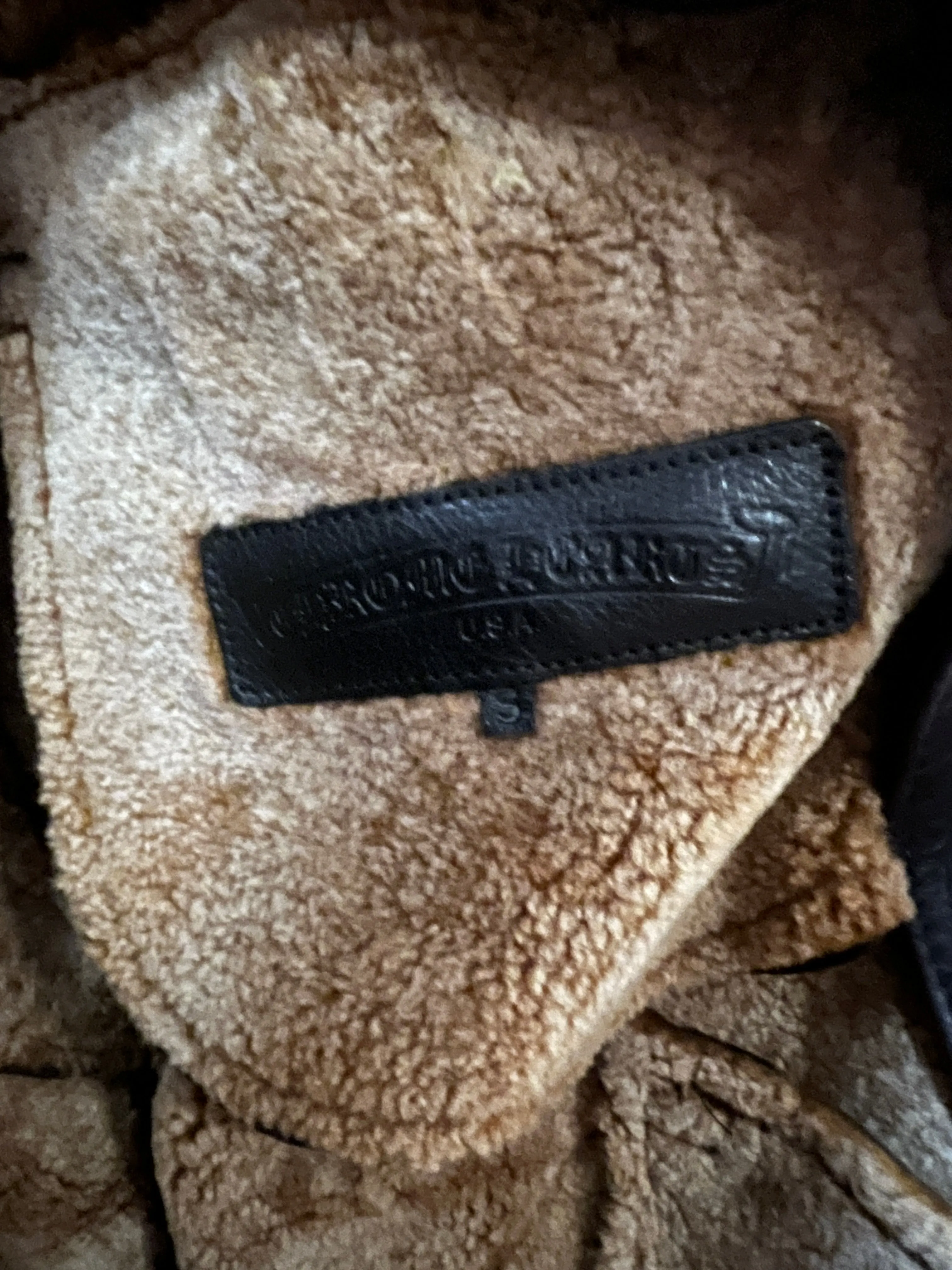 Brown Leather Shearling Flight Jacket