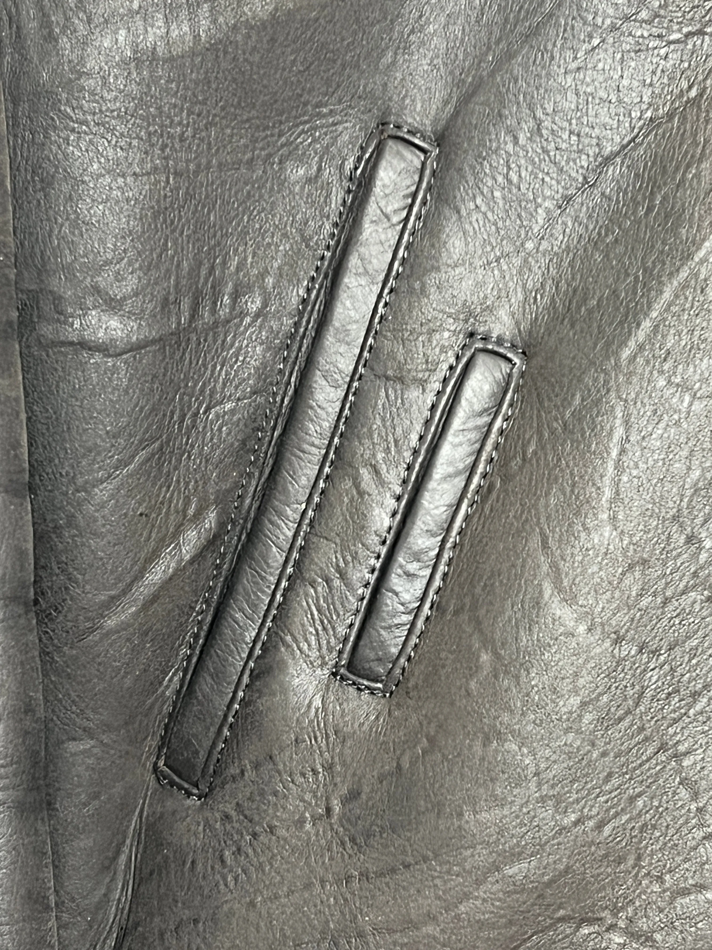Brown Leather Shearling Flight Jacket