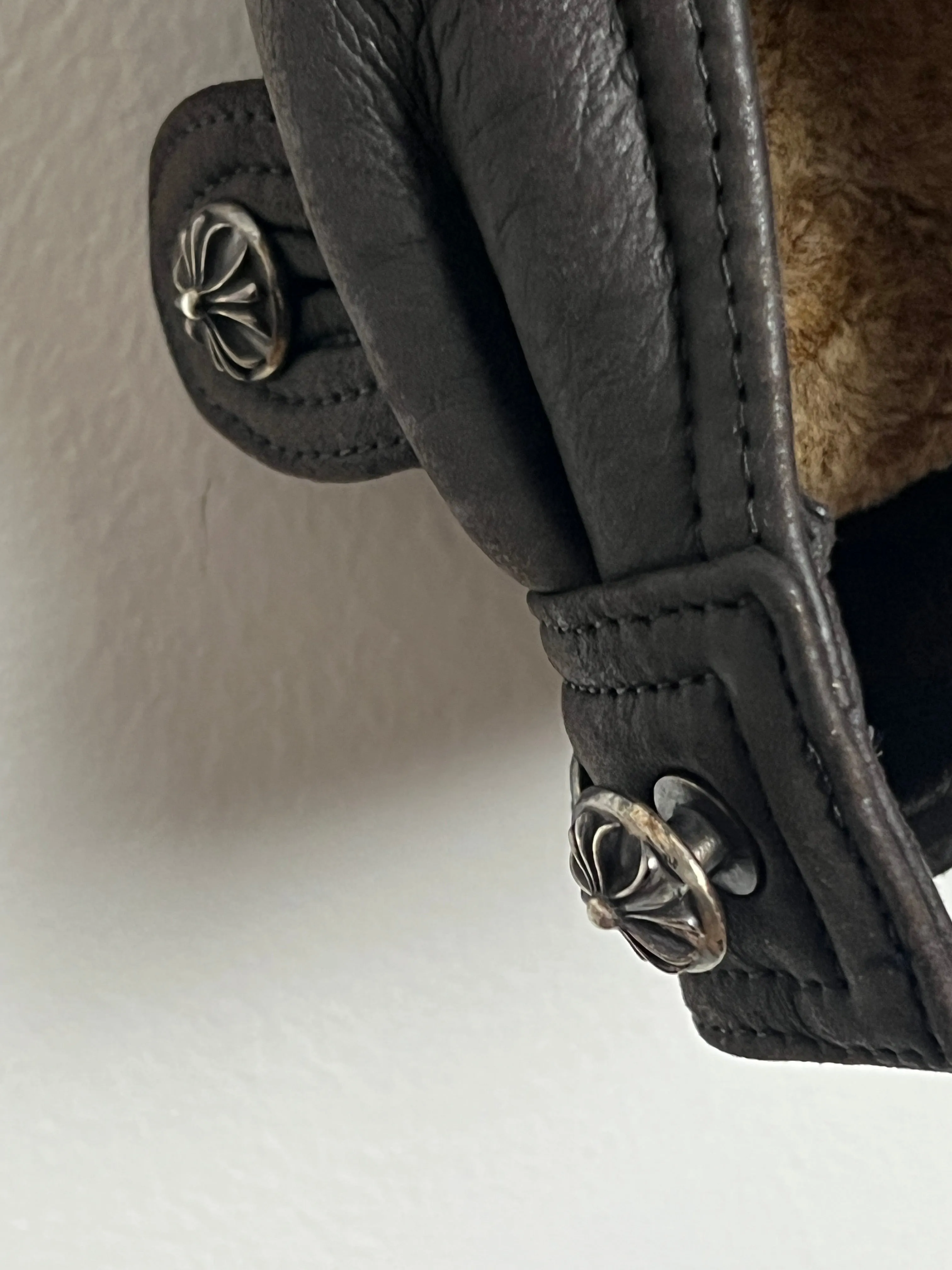 Brown Leather Shearling Flight Jacket