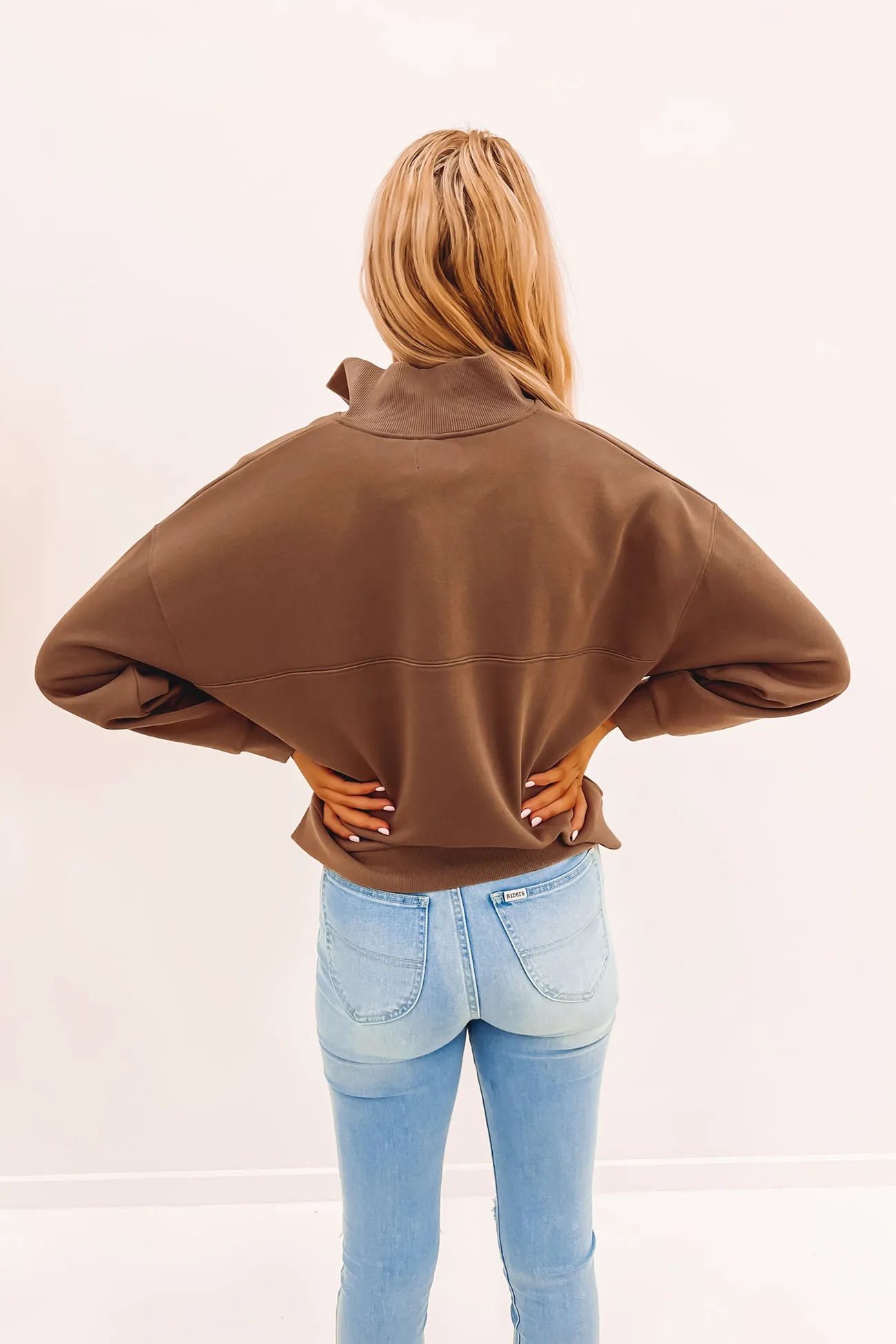 Carter Zip Front Sweat Carob