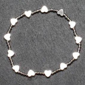 Elastic Heart Bracelet SILVER