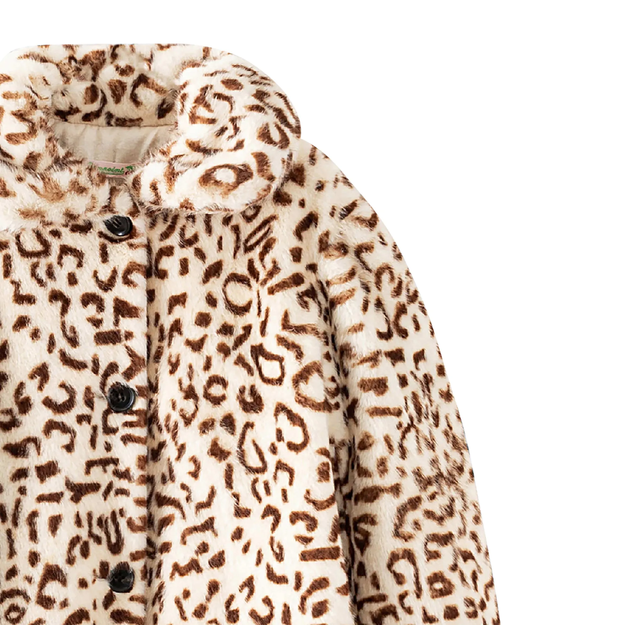 Faux Fur Leopard Occasion Coat  - 70% OFF FINAL SALE