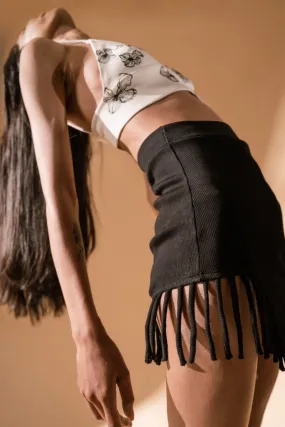 Marta Skirt - High-Waist Skirt In Cotton Knit (Black)