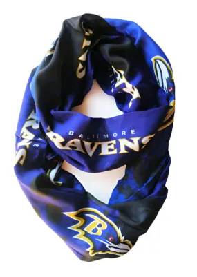 NFL Baltimore Ravens 70”x25” Silky Spatter Infinity Scarf