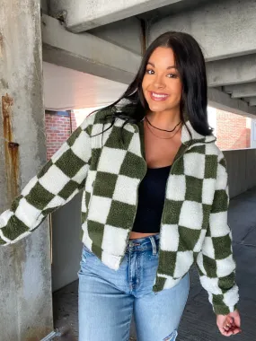 TAKE YOUR SHOT CHECKERED JACKET