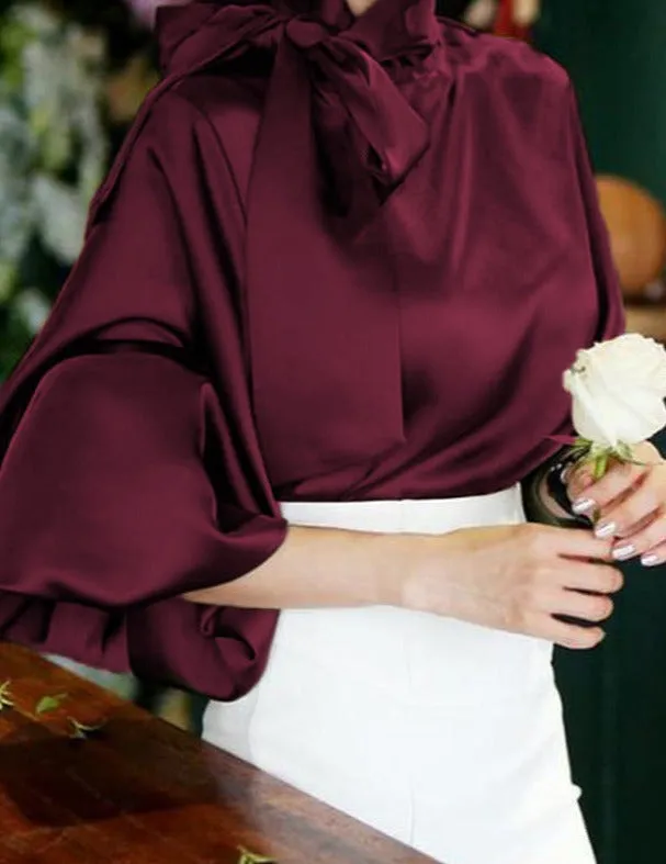 TastyHottie - DONNA SATIN BLOUSE