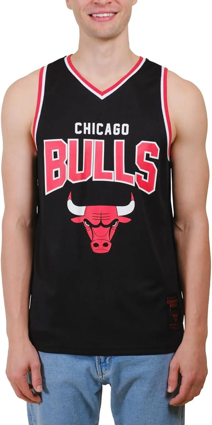 Ultra Game NBA Official Men’s Super Soft Sleeveless Tank Top Muscle T-Shirt - Unisex, Chicago Bulls, Black|Chicago Bulls