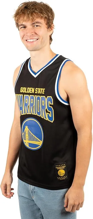 Ultra Game NBA Official Men’s Super Soft Sleeveless Tank Top Muscle T-Shirt - Unisex, Golden State Warriors, Black|Golden State Warriors