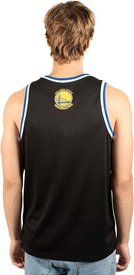 Ultra Game NBA Official Men’s Super Soft Sleeveless Tank Top Muscle T-Shirt - Unisex, Golden State Warriors, Black|Golden State Warriors